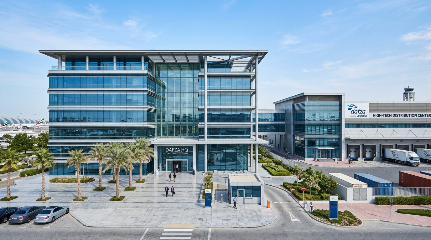 Dubai Airport Freezone DAFZA high-tech commercial facilities and logistics distribution center